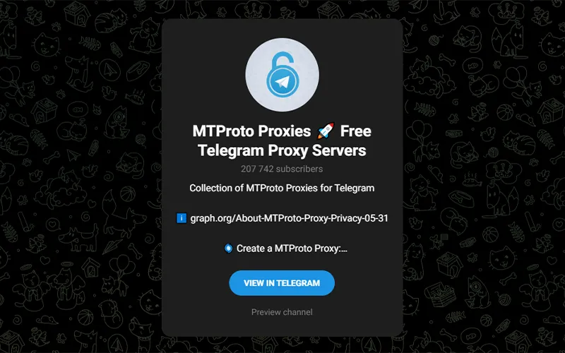تصویر کانال MTProto Proxies