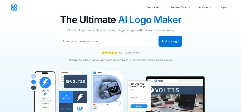 ساخت لوگو با هوش مصنوعی logo.com